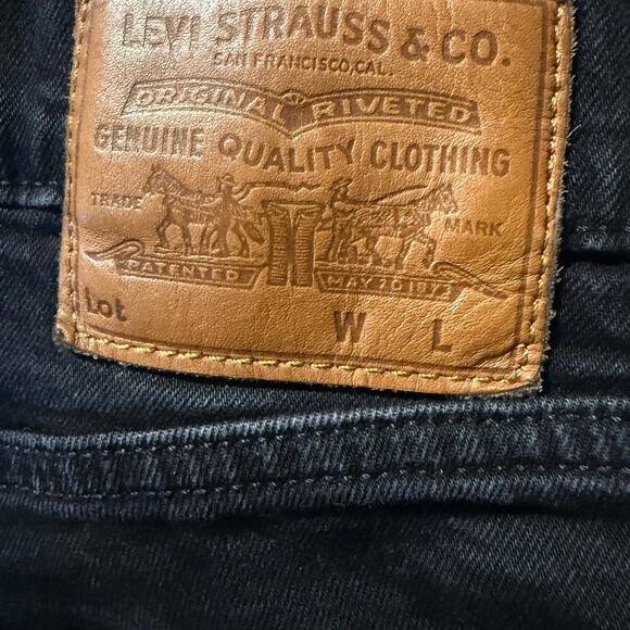 Levi's Premium Straight Leg Jeans, Black, Men's 34x32 - Picture 7 of 8